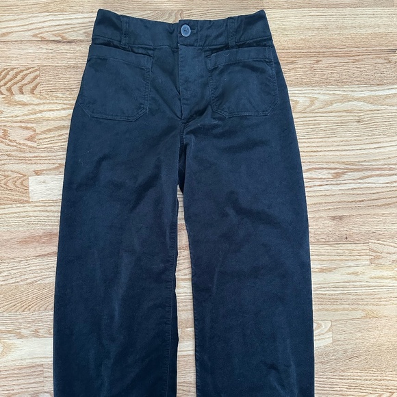 The Colette Velvet Crop Wide-Leg Pants by Maeve - Picture 2 of 7